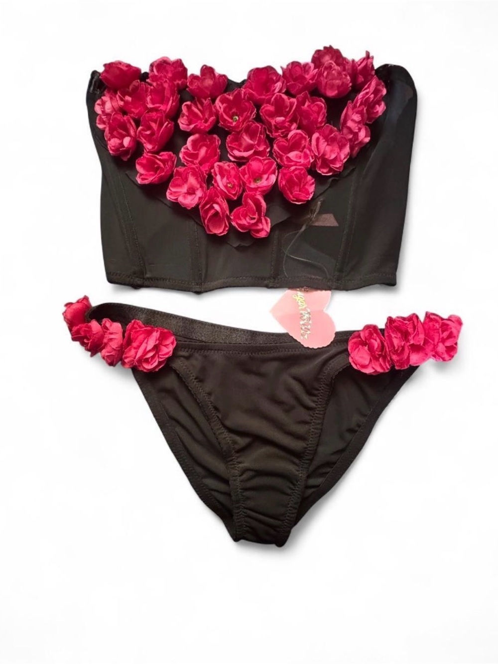 SUGAR THRILLZ - MAGENTA YOU'RE MY REASON BUSTIER SET